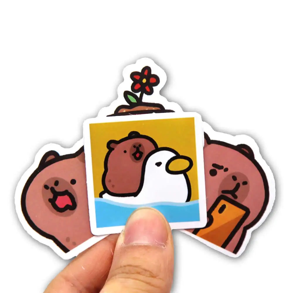 10/50/100pcs Capybaras Stickers Cartoon Cute Decals Toy Stationery Guitar Phone Bicycle Laptop Luggage Car Graffiti Kids Sticker