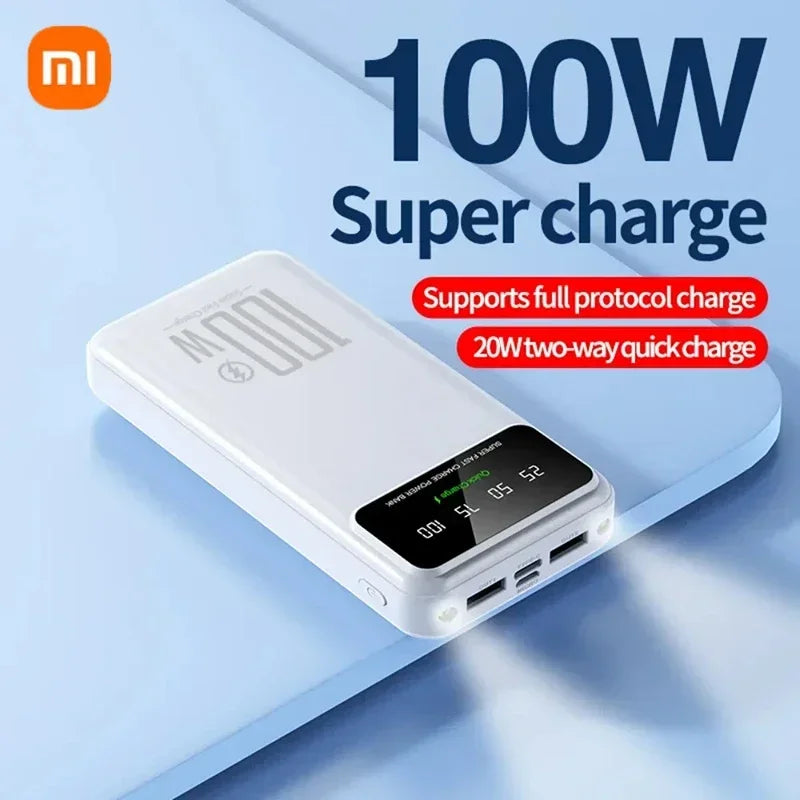 Xiaomi PowerBank 50000mAh High Capacity 100W Fast Charging Portable Charger emergercy Battery supply Powerbank for iPhone Huawei