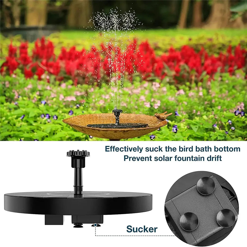 13cm Floating Solar Panel Solar Fountain Pump Bird Baths Garden Outdoor Water Pool Pond Decor