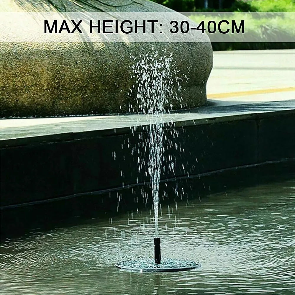 13cm Floating Solar Panel Solar Fountain Pump Bird Baths Garden Outdoor Water Pool Pond Decor