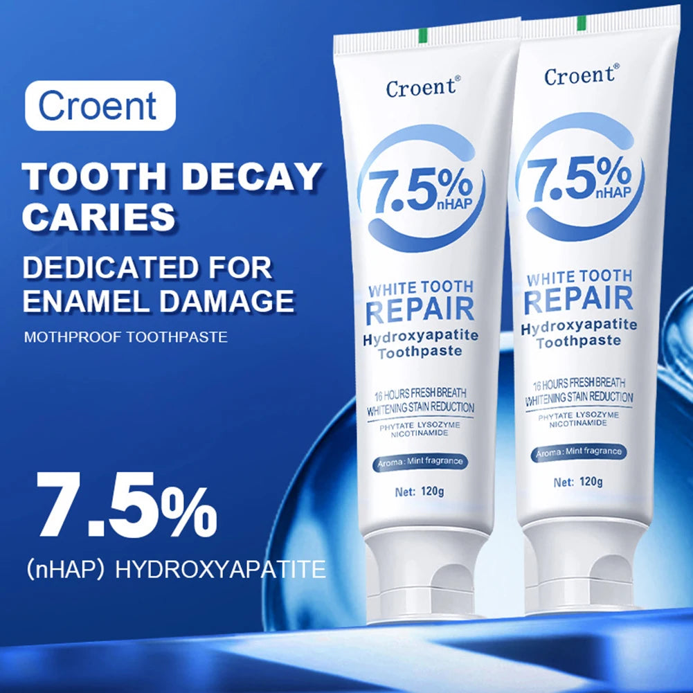 120g Hydroxyapatite Toothpaste,Gentle Mint,Breath Refreshing Whitening Toothpaste,Intensives Stain Removal Tooth Paste,Oral Care