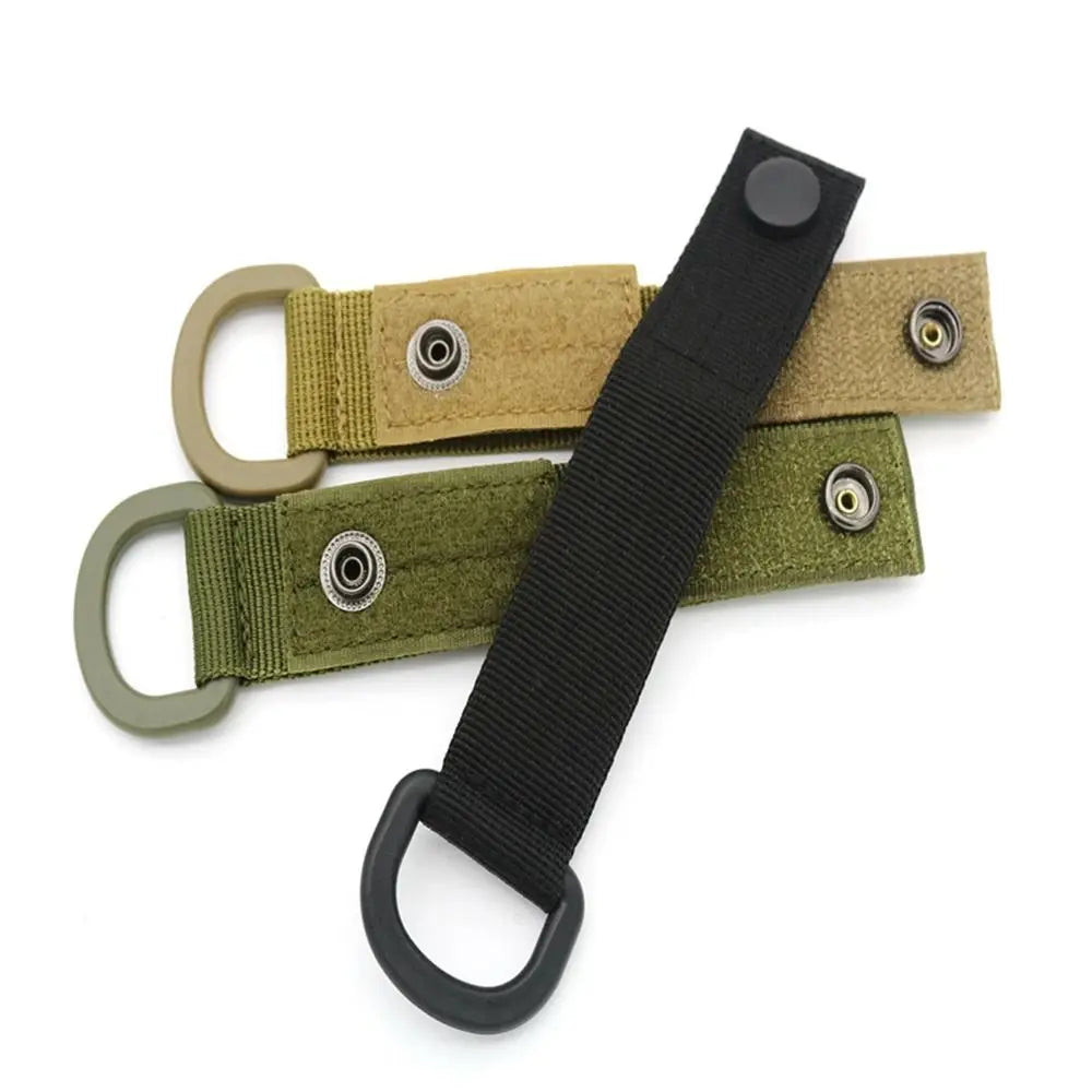 1pc Outdoor Tools Hiking Nylon Molle Ribbon Webbing D Buckle Key Hook Clip Climbing Carabiner