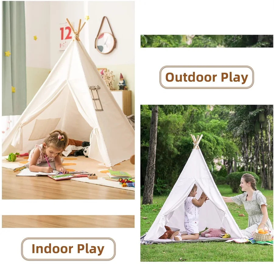 1.6M/1.3M Kid Tent Play House Wigwam for Children Portable Child Tipi Tents Teepee Toddler Ball Pit Girl Castle Play Room