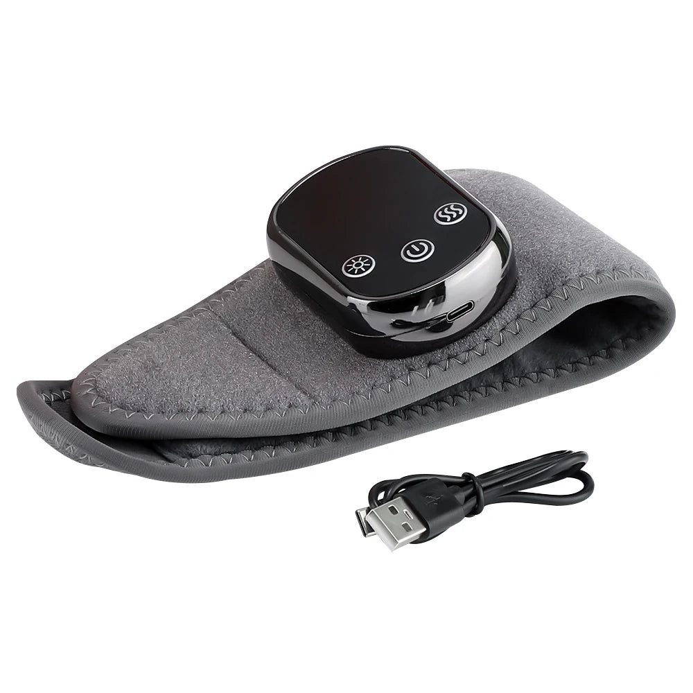 Electric Heating Wrist Massager Hot Compress Vibration Wrist/Ankle Brace Hand Wrist Guard Heating Pad Rechargeable Wristband