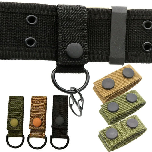 1pc Outdoor Tools Hiking Nylon Molle Ribbon Webbing D Buckle Key Hook Clip Climbing Carabiner