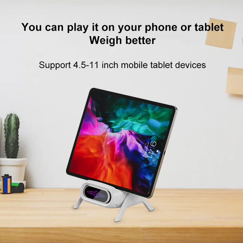 15W Wireless Charging Phone Holder Desktop Multifunctional Creative Mini Chair Charger Holder for iPhone Xiaomi Phones Tablet