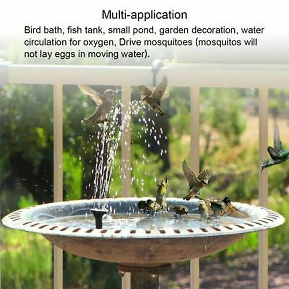 13cm Floating Solar Panel Solar Fountain Pump Bird Baths Garden Outdoor Water Pool Pond Decor