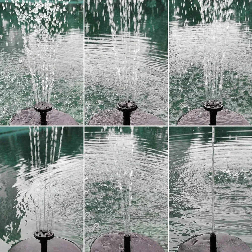 13cm Floating Solar Panel Solar Fountain Pump Bird Baths Garden Outdoor Water Pool Pond Decor