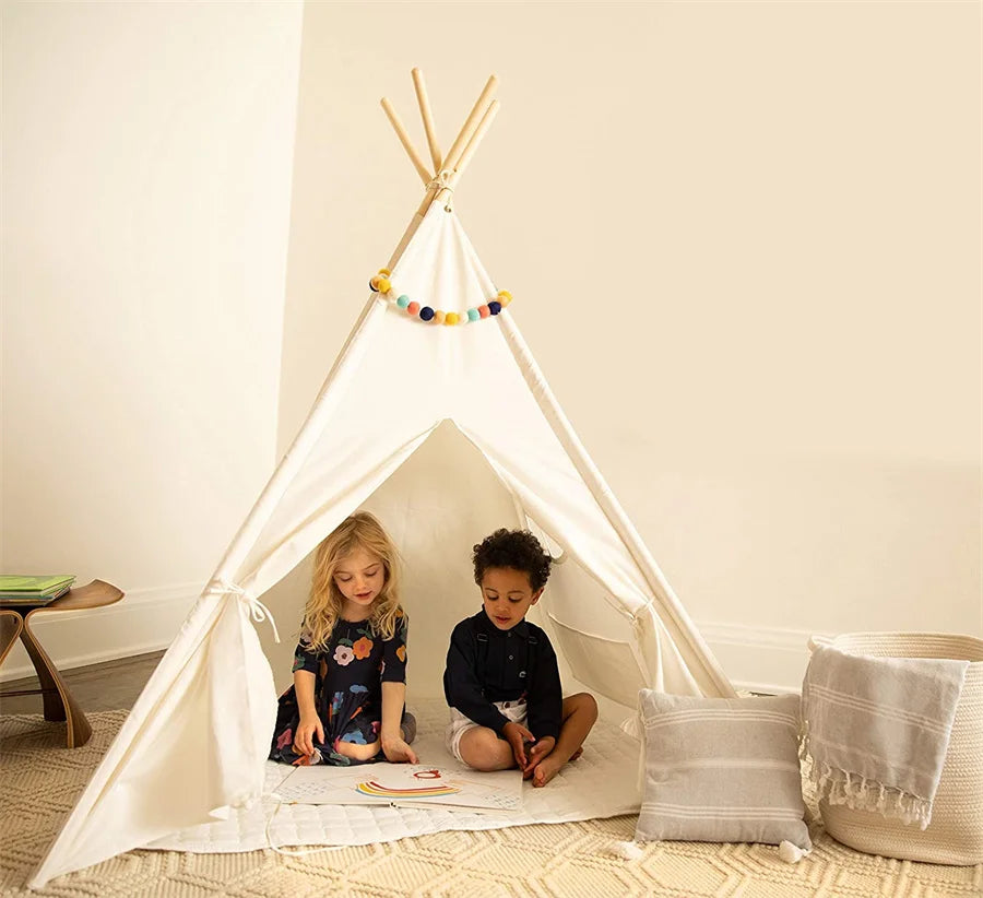 1.6M/1.3M Kid Tent Play House Wigwam for Children Portable Child Tipi Tents Teepee Toddler Ball Pit Girl Castle Play Room