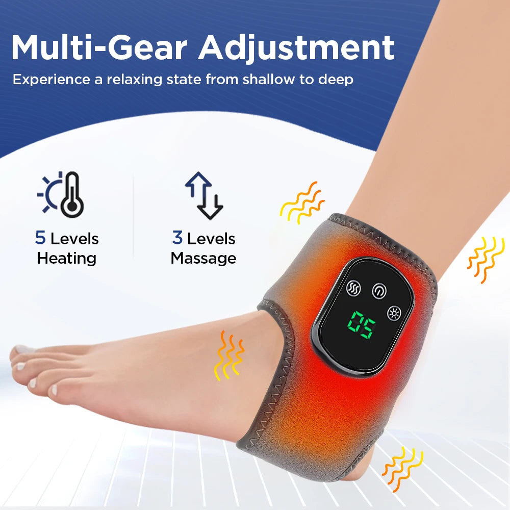 Electric Heating Wrist Massager Hot Compress Vibration Wrist/Ankle Brace Hand Wrist Guard Heating Pad Rechargeable Wristband