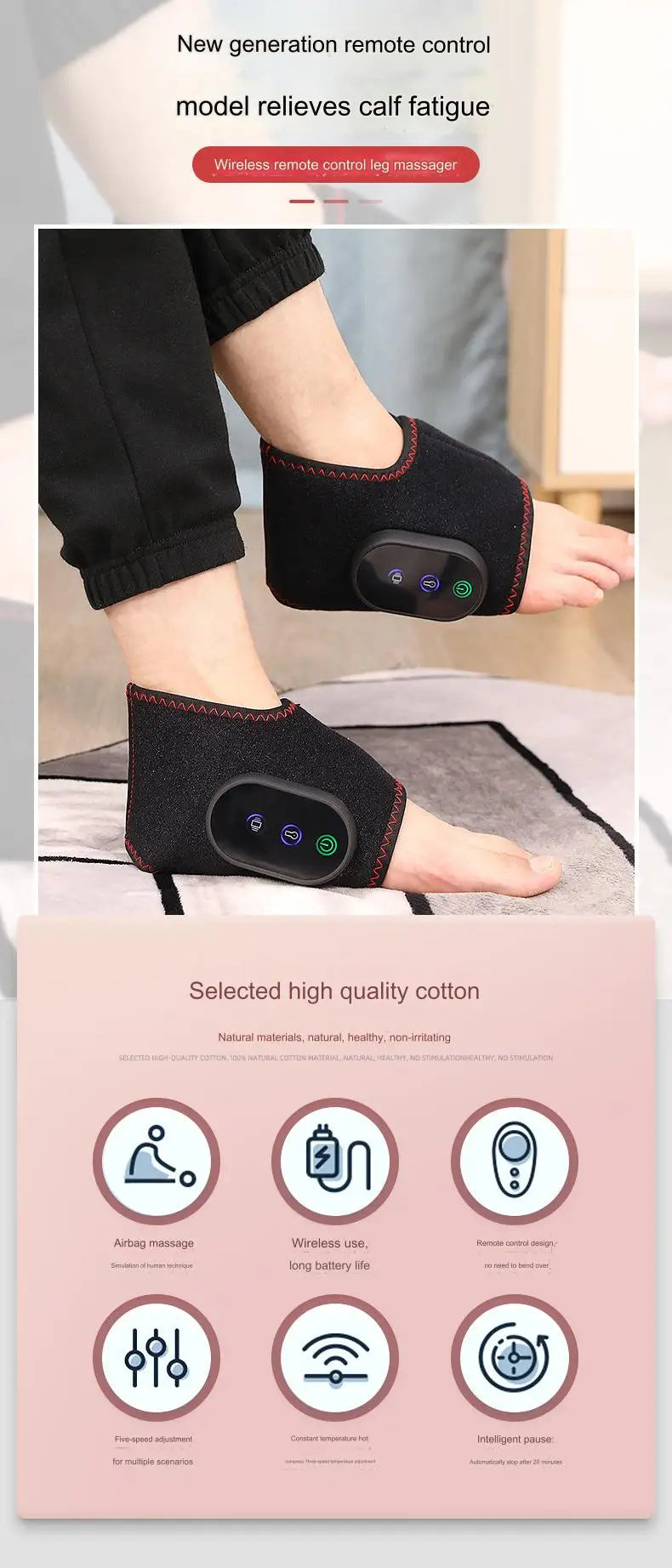 Electric Heating Guard Legs Warmer Joint Heat Compress Foot Massager Heating Sheath For Men And Women