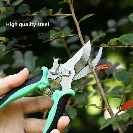 1Pcs Stainless Steel Pruning Shear Fruit-picking Scissors Labor Saving Gardening Plant Sharp Branch Pruners Protection