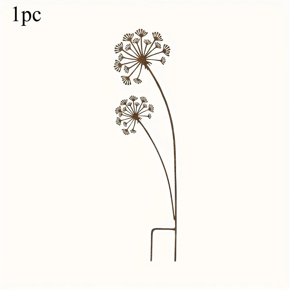 1pc Metal Decorative Garden Stakes Flower Patio Balcony Planter Garden Decor Home Yard Outdoor Decoration Garden Accessories