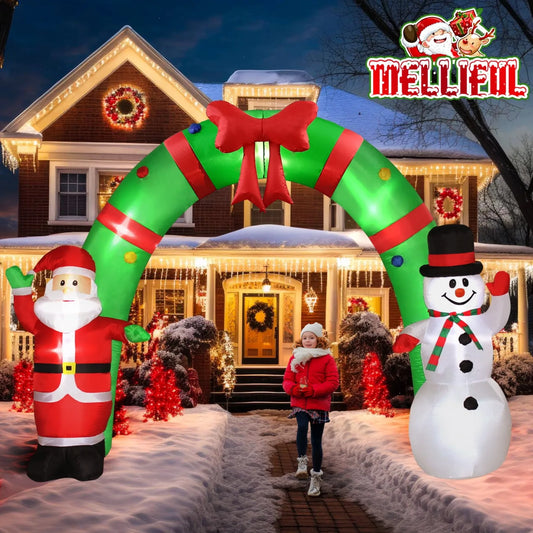 2024 New Christmas Courtyard Decoration Santa Claus Inflatable Mold Garden Decoration Holiday Decorations