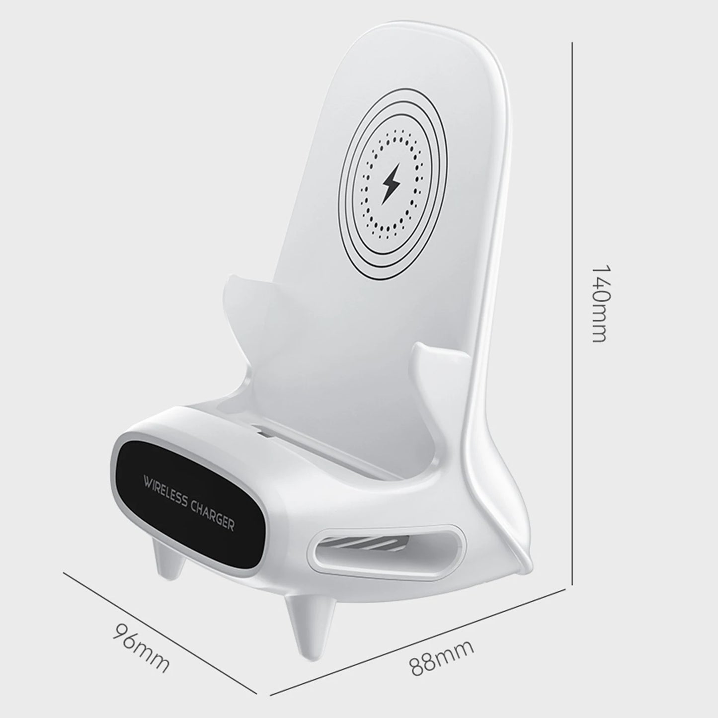 15W Wireless Review Phone Stand Support Mount Desktop Charger Stand Induction Fast Charge for iPhone Phone Holder