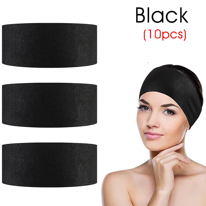 10/50/100pcs Disposable SPA Facial Headbands White Facial Esthetician Headband Wrap Non-Woven Soft Skincare Beauty Salon Supplie
