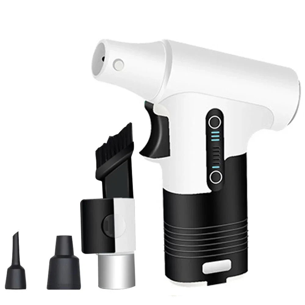 130000-120000PM Air Blower Turbo Jet Fan Electric Power Display Handheld Mini Dust Cleaner High Speed Duster Gun Cleaning Tool