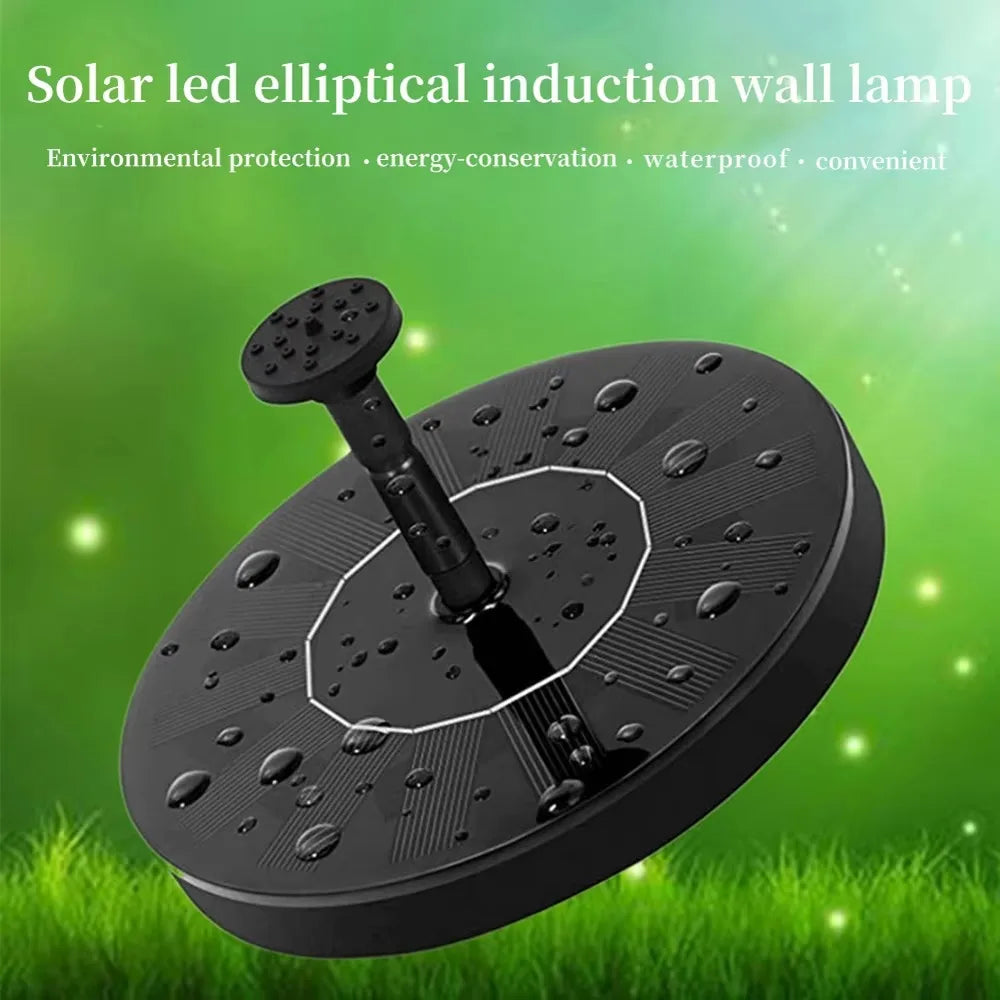 1pc Circular Solar - Operated Powered Floating Fountain Pumps in 16cm Sizes: Ideal for Bird Baths, Garden Pools & Pond Decor