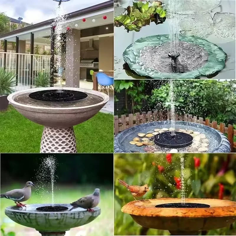 1pc Circular Solar - Operated Powered Floating Fountain Pumps in 16cm Sizes: Ideal for Bird Baths, Garden Pools & Pond Decor