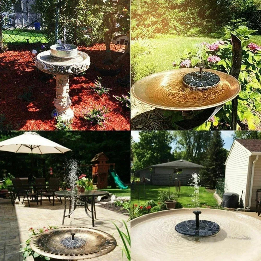 13cm Floating Solar Panel Solar Fountain Pump Bird Baths Garden Outdoor Water Pool Pond Decor
