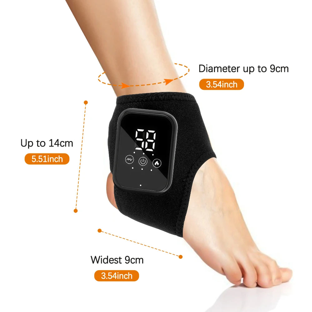 Electric Heating Wrist Massager Hot Compress Vibration Wrist/Ankle Brace Hand Wrist Guard Heating Pad Rechargeable Wristband