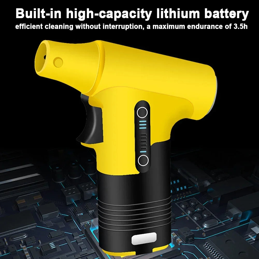 130000-120000PM Air Blower Turbo Jet Fan Electric Power Display Handheld Mini Dust Cleaner High Speed Duster Gun Cleaning Tool