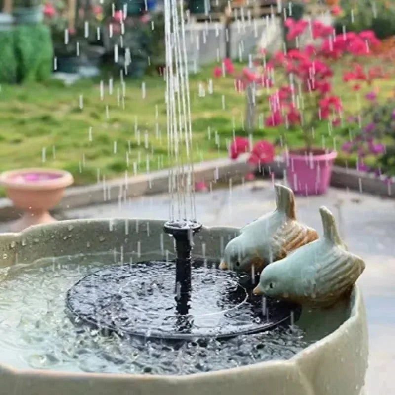 1pc Circular Solar - Operated Powered Floating Fountain Pumps in 16cm Sizes: Ideal for Bird Baths, Garden Pools & Pond Decor
