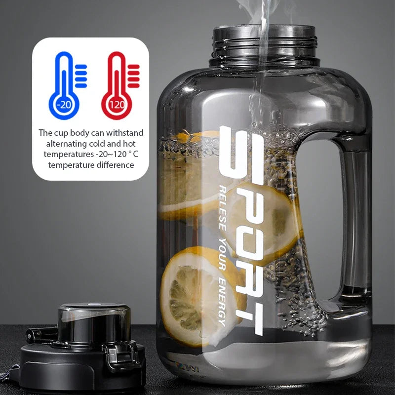 1.7L Large-Capacity Netflix Straw Pot Belly Cup Sports Water Bottle Ton Ton Bucket Students Portable Plastic Space Cup