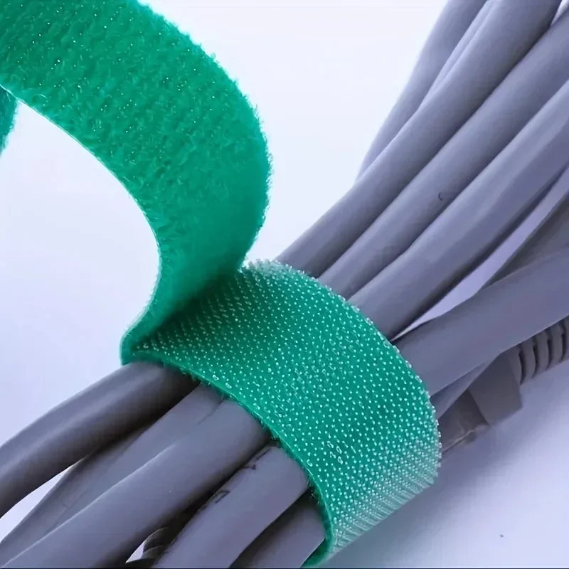 100/2M Plant Nylon Cable Tie Adjustable Self Adhesive Green Plants Hook Loops Garden Twine Bandage Support Fastener Tape Strips