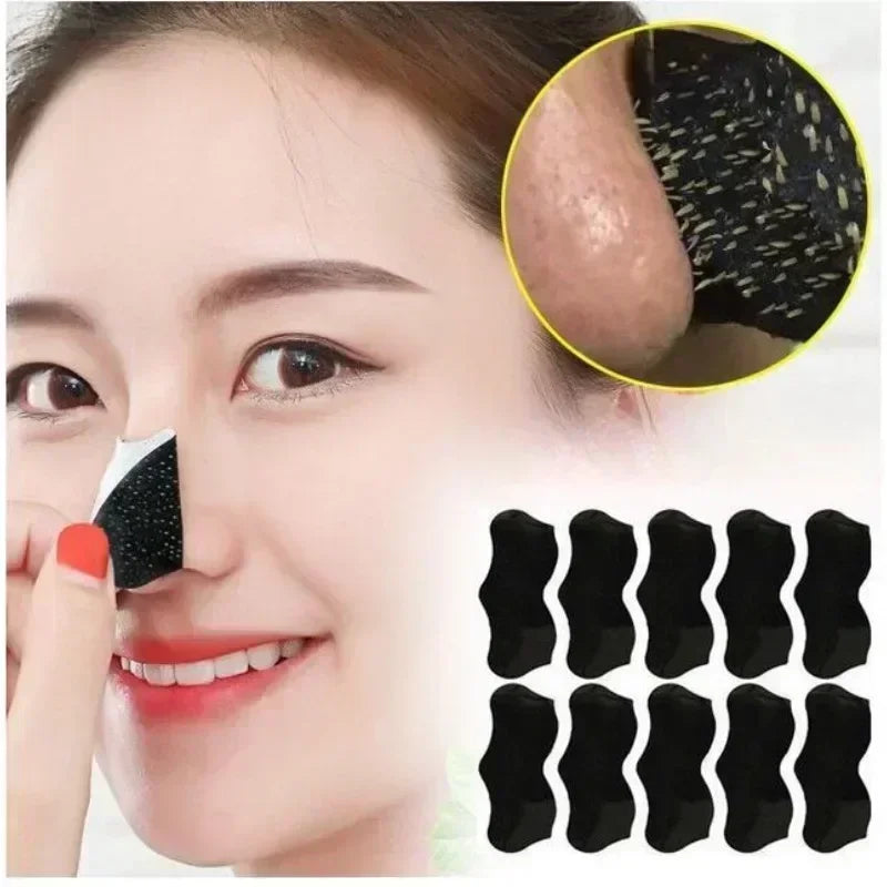 100/50PCS Unisex Blackhead Remove Mask Nasal Strips Shrink Cleansing Pore Nose Black Head Remove Stickers Skin Care Mask Patch