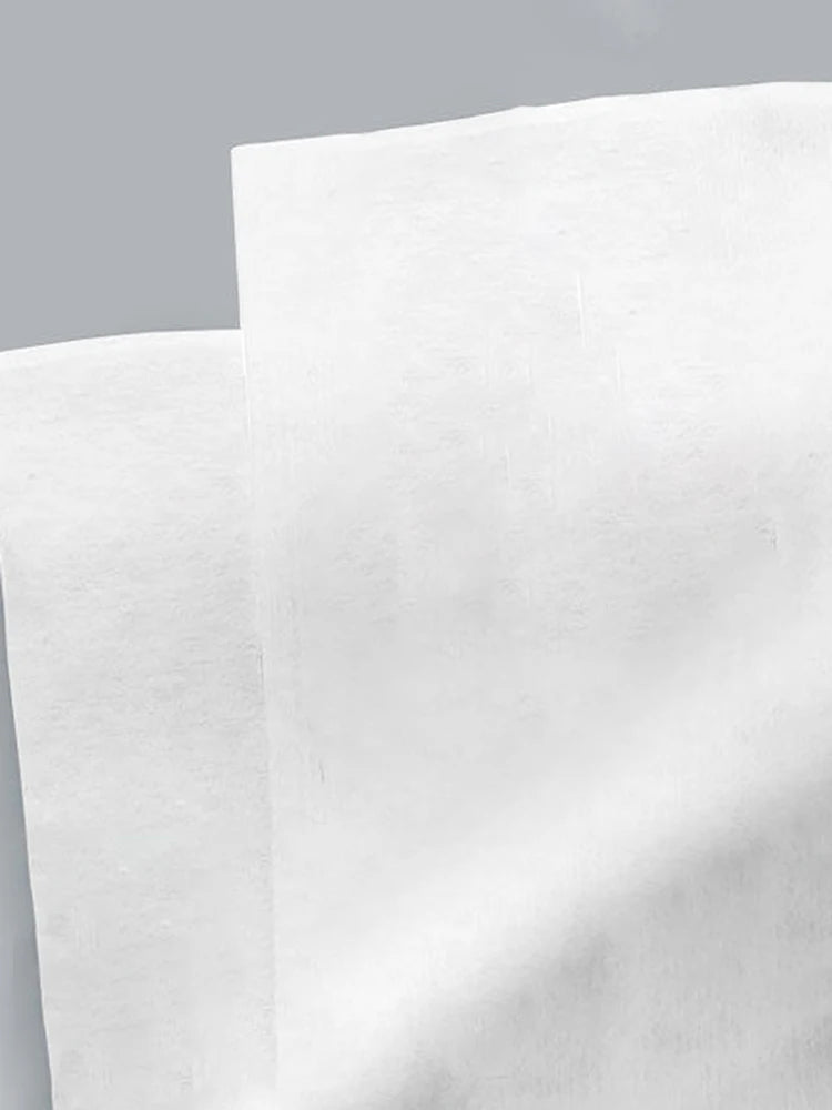 100PCS Natural Disposable Face Towel Travel Facial Cleansing Wet And Dry Makeup Remover Pearl Cotton Soft Makeup Nonwoven Towel