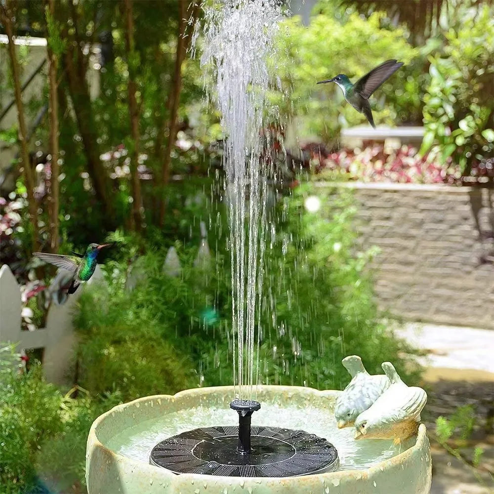 1pc Circular Solar - Operated Powered Floating Fountain Pumps in 16cm Sizes: Ideal for Bird Baths, Garden Pools & Pond Decor
