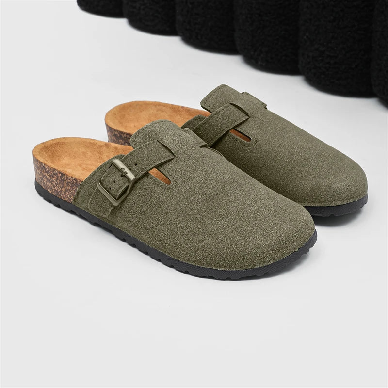 2025 Men Mules Shoe with Arch Support Unisex Classic Beach Birkenstok Mens Shoes Men's Suede Sandals Retro Cork Clogs