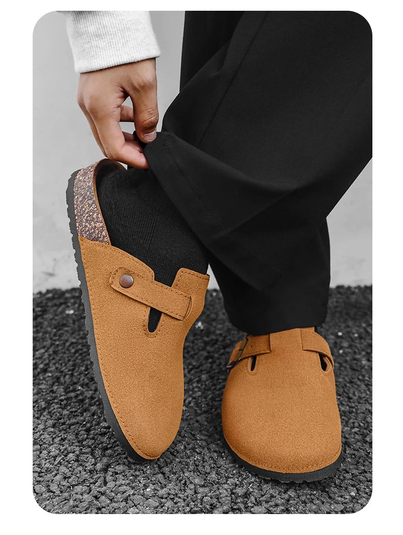 2025 Men Mules Shoe with Arch Support Unisex Classic Beach Birkenstok Mens Shoes Men's Suede Sandals Retro Cork Clogs
