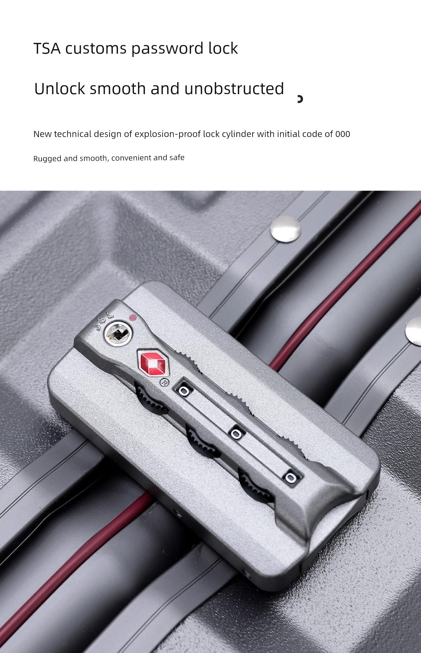 Lee Official Large Capacity Luggage Women's 24-Inch Suitcase Aluminium Frame Luggage New Arrival Student Durable Password Suitcase