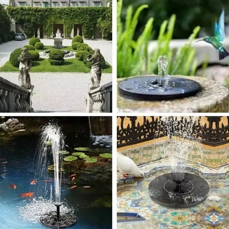 1pc Circular Solar - Operated Powered Floating Fountain Pumps in 16cm Sizes: Ideal for Bird Baths, Garden Pools & Pond Decor