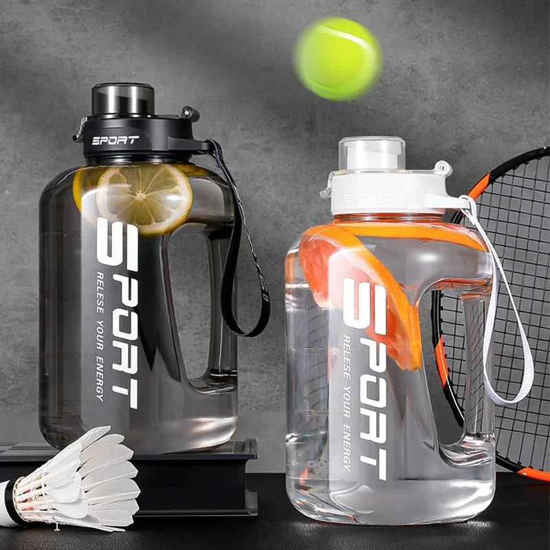 1.7L Large-Capacity Netflix Straw Pot Belly Cup Sports Water Bottle Ton Ton Bucket Students Portable Plastic Space Cup