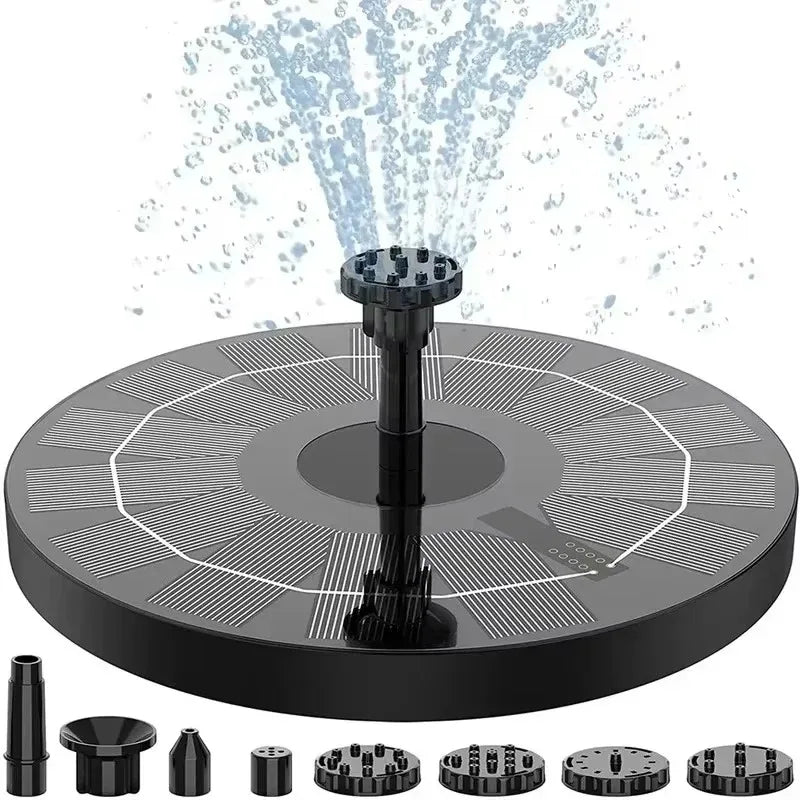 1pc Circular Solar - Operated Powered Floating Fountain Pumps in 16cm Sizes: Ideal for Bird Baths, Garden Pools & Pond Decor