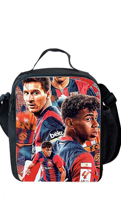 2025 Lamine Yamal Child School Backpack With Thermal Cooler Lunch Box Pencil Bags School Bags for Boys Girls Best Gift