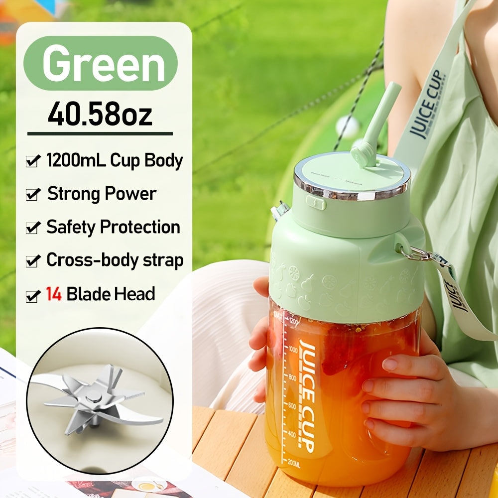 [Portable Juicer] 1pc, Mini Portable USB Electric Juicer Cup | 27.05OZ Large Capacity, Juicers For Vegetables And Fruits, Making Milk Shakes, Smoothies, Juices, Kitchen Appliances