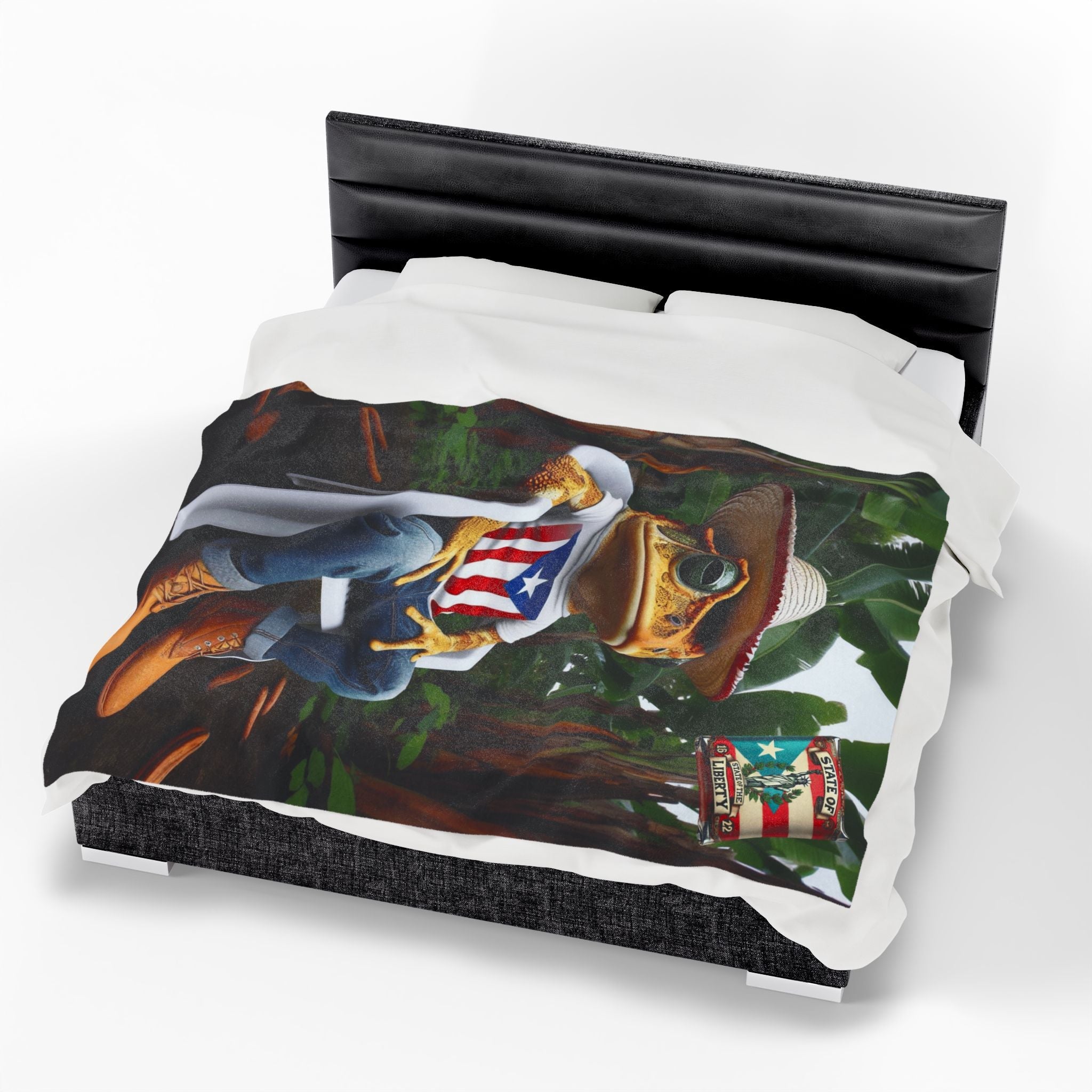Abrazo Boricua en forma de manta Warmth from the Island, Wherever You Are Cozy Throw for Home, - Metamorphosis Creations
