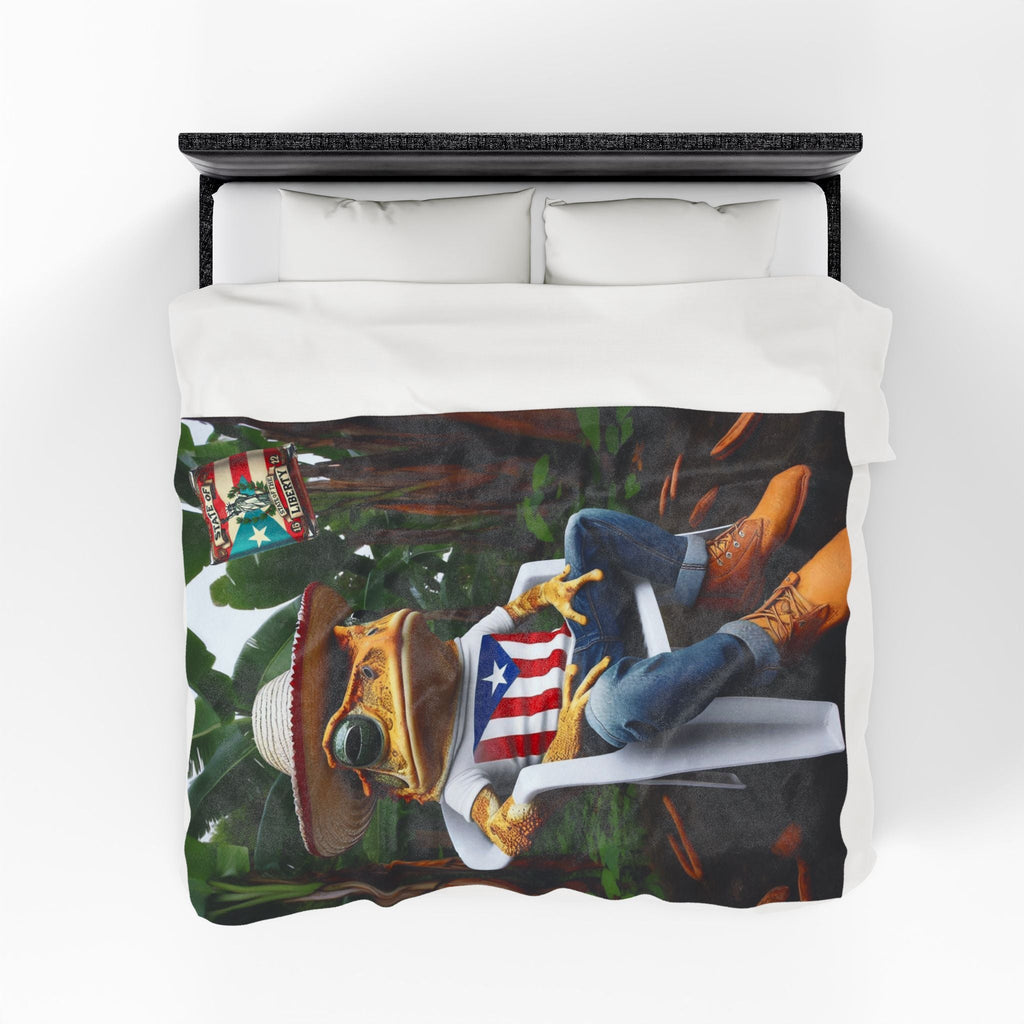 Abrazo Boricua en forma de manta Warmth from the Island, Wherever You Are Cozy Throw for Home, - Metamorphosis Creations