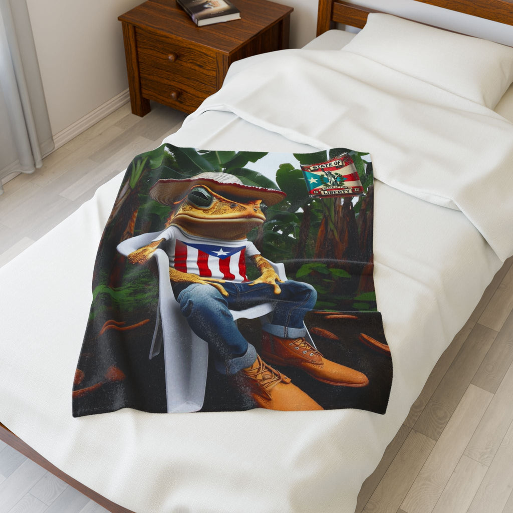 Abrazo Boricua en forma de manta Warmth from the Island, Wherever You Are Cozy Throw for Home, - Metamorphosis Creations