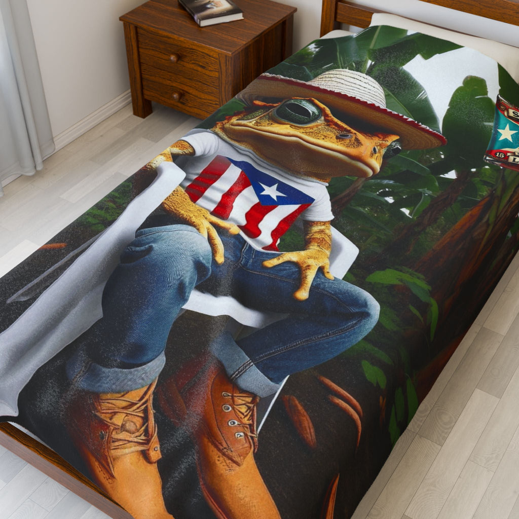Abrazo Boricua en forma de manta Warmth from the Island, Wherever You Are Cozy Throw for Home, - Metamorphosis Creations