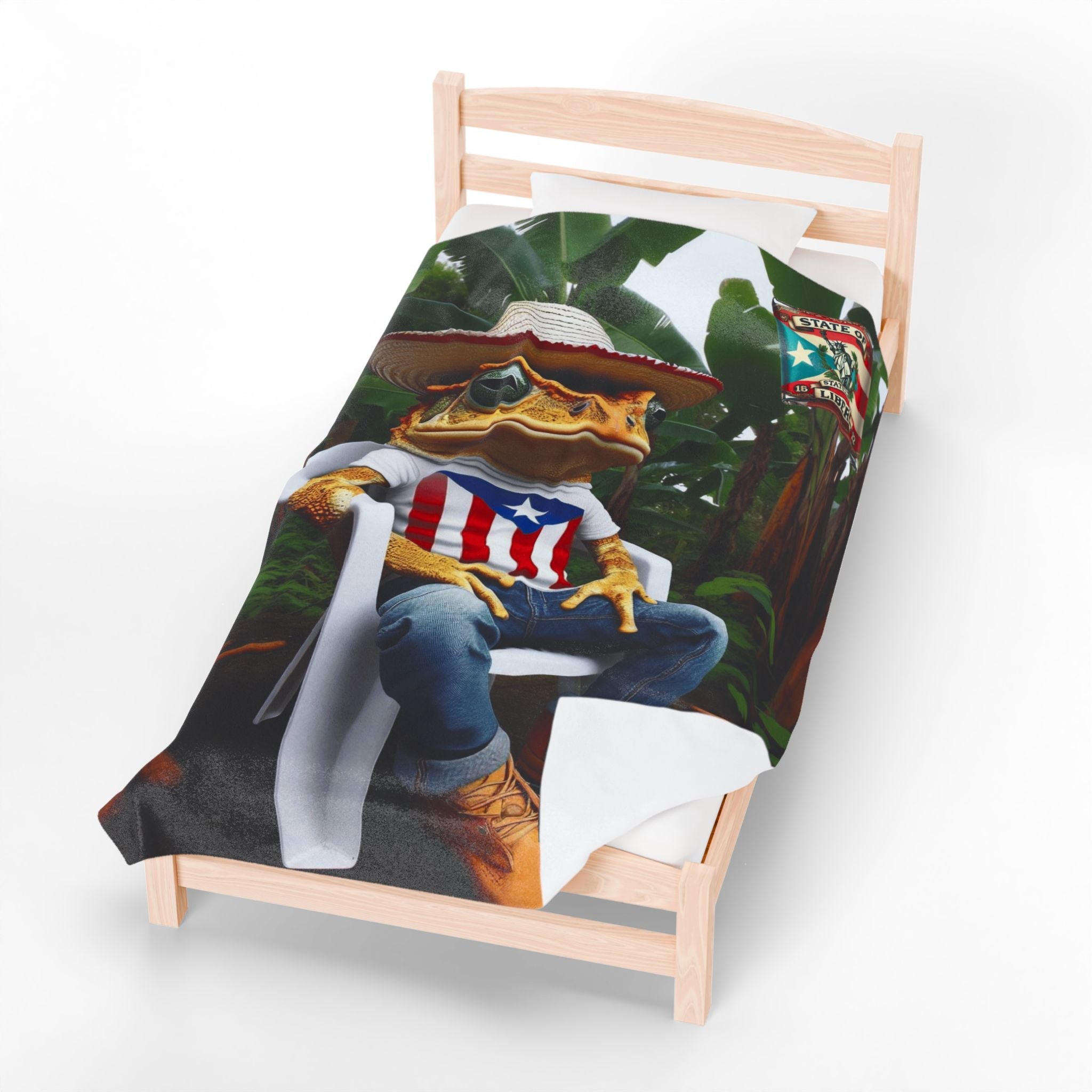 Abrazo Boricua en forma de manta Warmth from the Island, Wherever You Are Cozy Throw for Home, - Metamorphosis Creations