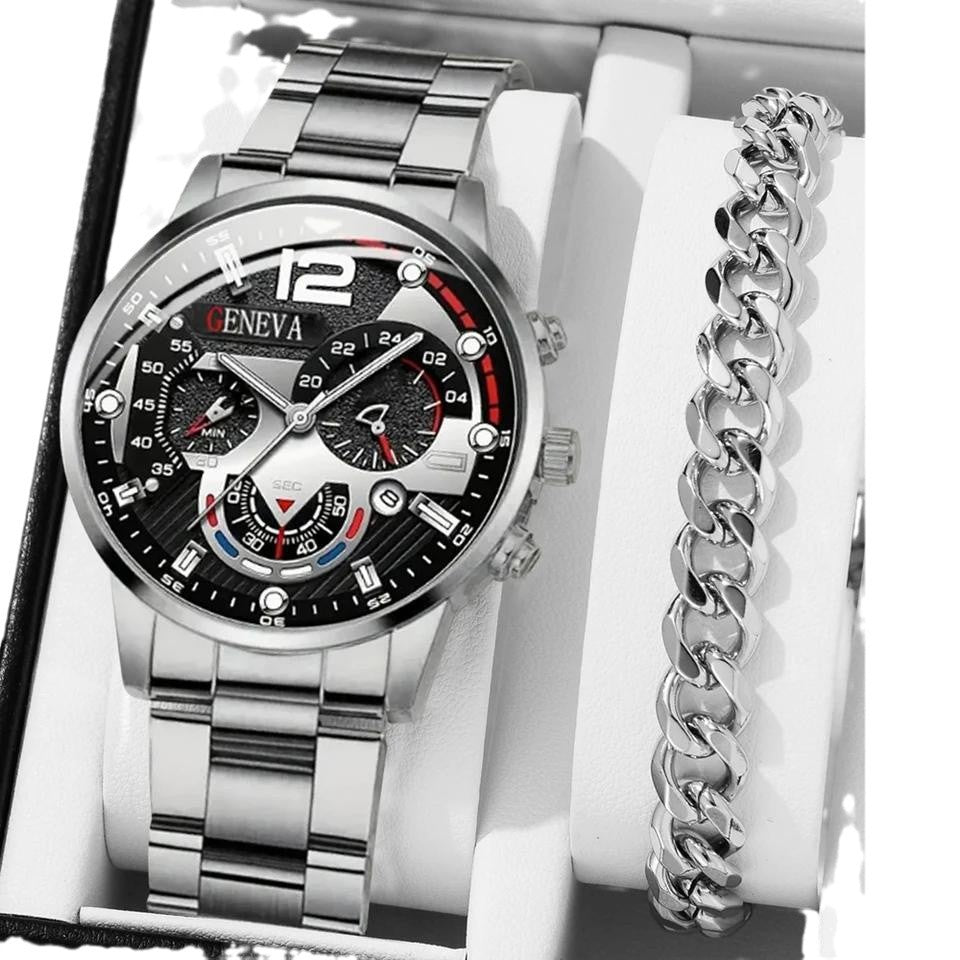 All - Match Cross Steel Belt, Elegant & Stylish Timepiece Men's Temperament Business Watch All - match Cross Steel Belt - Metamorphosis Creations