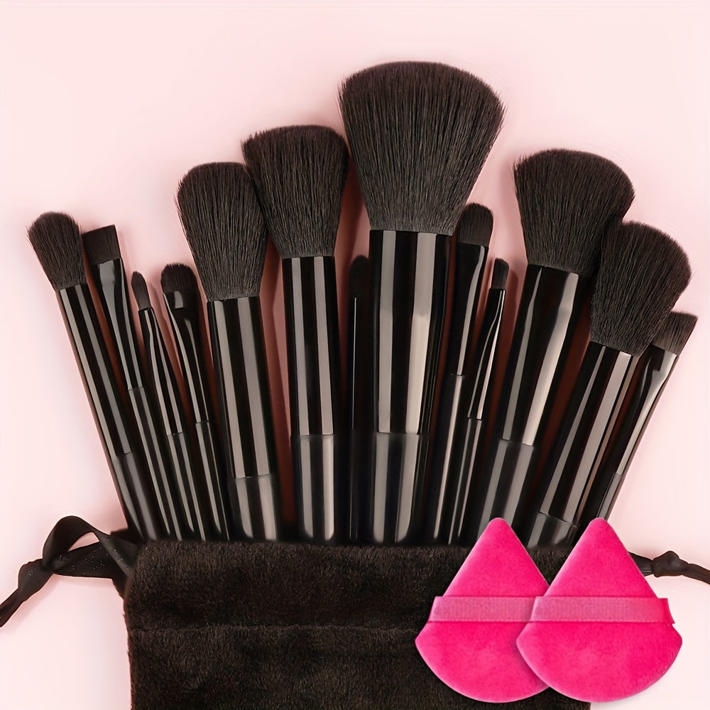 15Pcs Makeup Brush Set Soft Fluffy Professional Cosmetic Foundation Powder Eyeshadow Kabuki Blending Make Up Brush Beauty Tool Ideal For Makeup Beginner And Artist