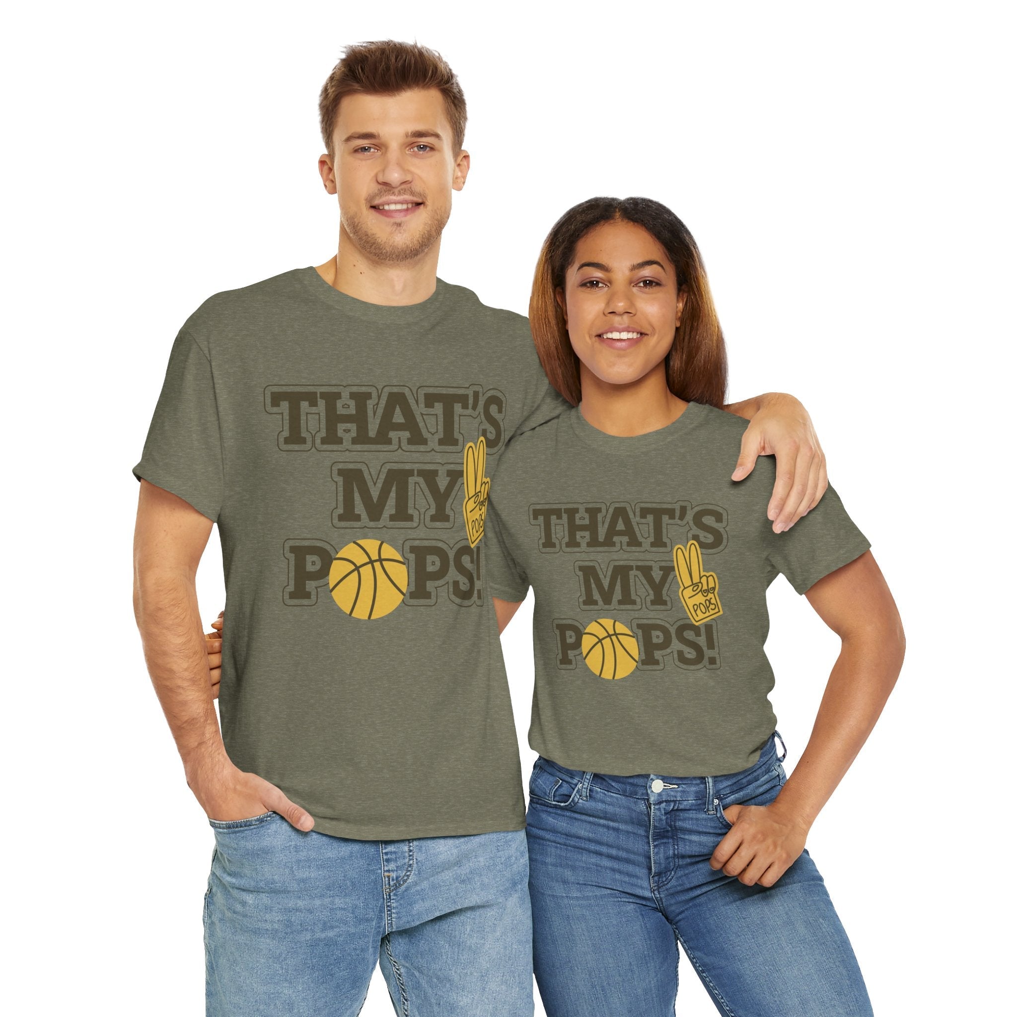 Basketball Dad Tee, Unisex Heavy Cotton T-Shirt for Father's Day, Sports Gift, Father's Day Gift, Family Tee, Casual Wear - Metamorphosis Creations