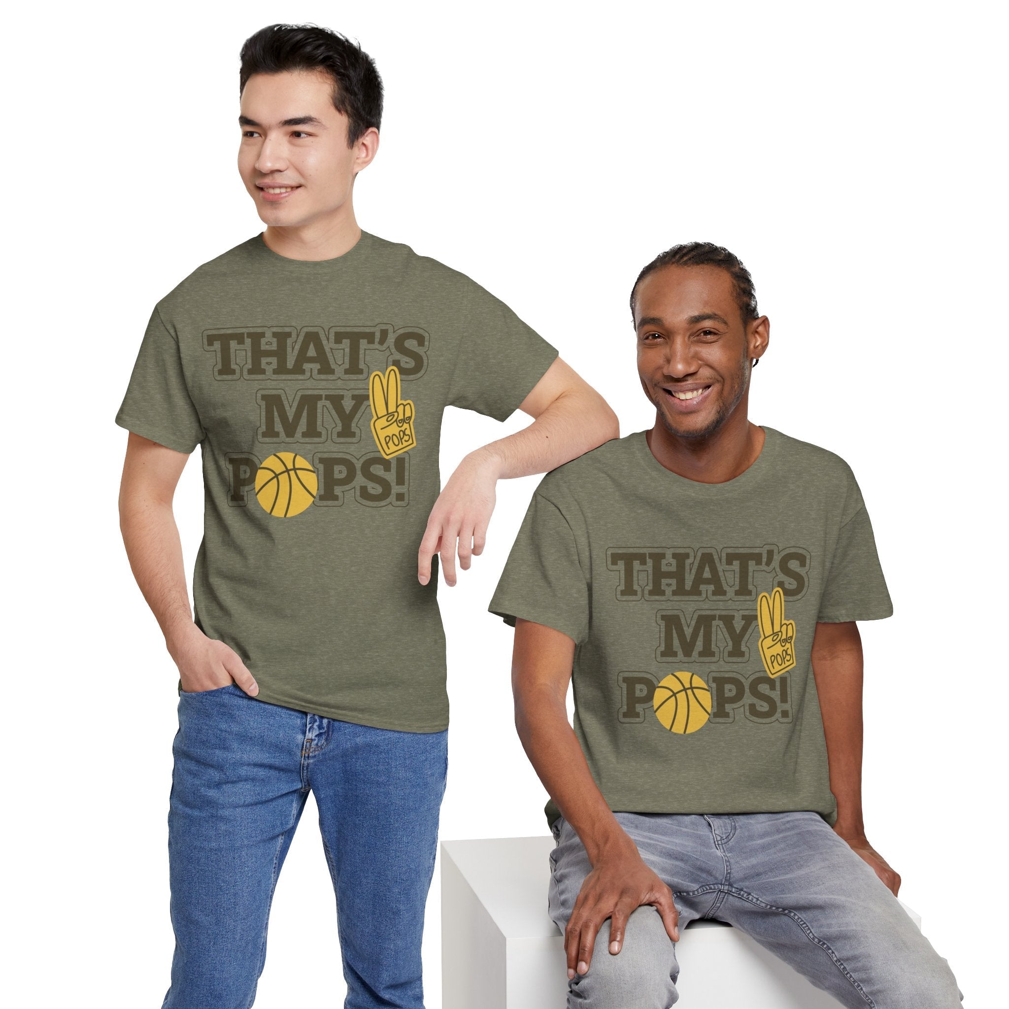 Basketball Dad Tee, Unisex Heavy Cotton T-Shirt for Father's Day, Sports Gift, Father's Day Gift, Family Tee, Casual Wear - Metamorphosis Creations