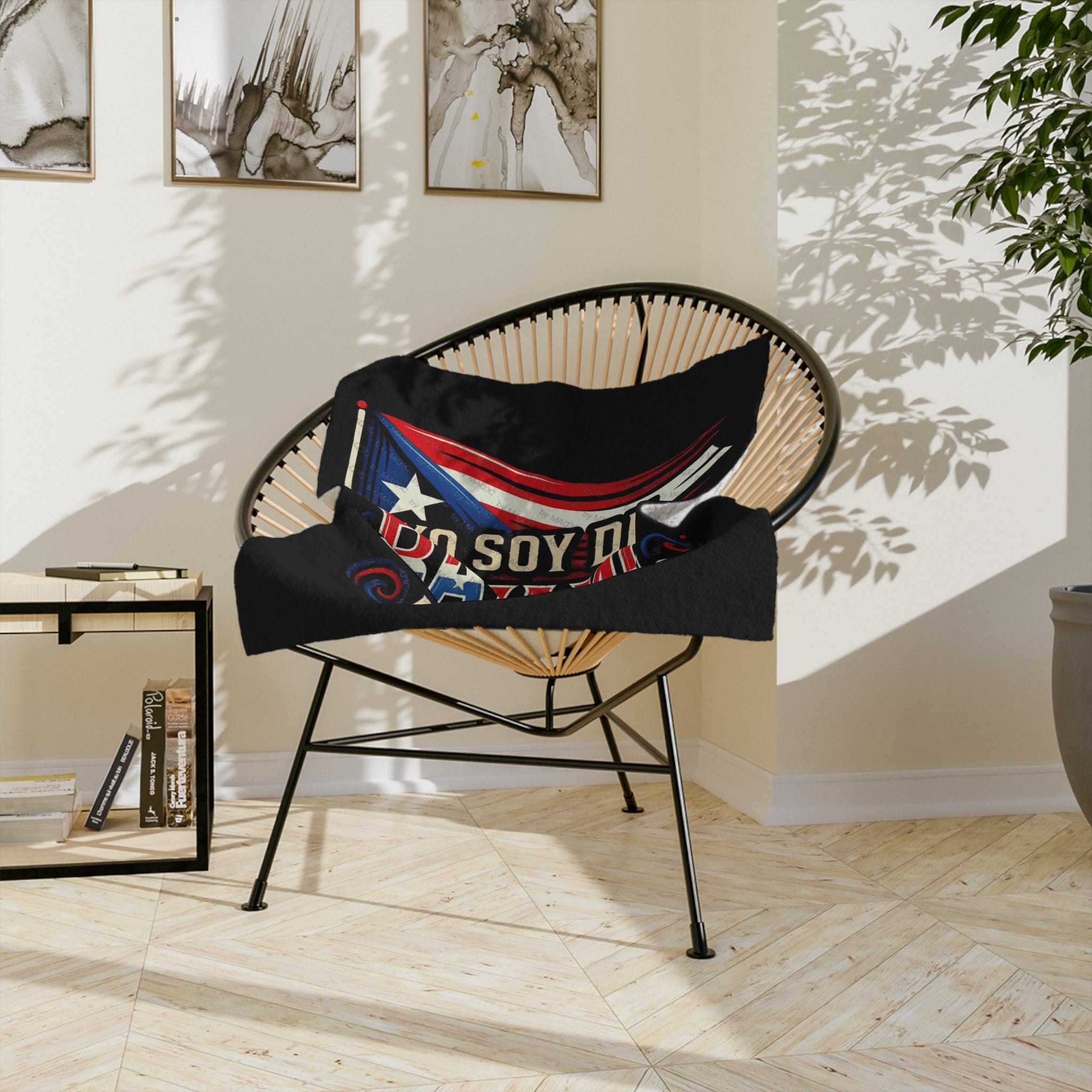 Bayamón Strong Grit, culture, and heart Puerto Rico Pride Velveteen Blanket, Cozy Throw for Home, Bayamon Decor, Gift for Puerto Rican Heritage - Metamorphosis Creations